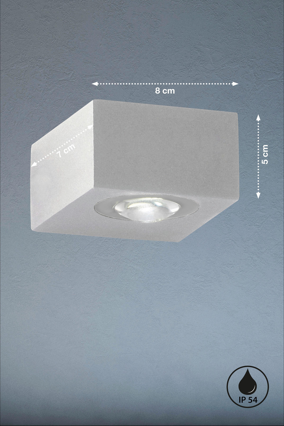 AUSSENWANDLEUCHTE - Silberfarben, Konventionell, Glas/Metall (5/8cm) - Fischer & Honsel