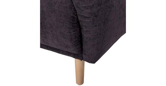 ECKSOFA Dunkelgrau Flachgewebe - Dunkelgrau/Buchefarben, KONVENTIONELL, Holz/Textil (144/230cm) - Carryhome