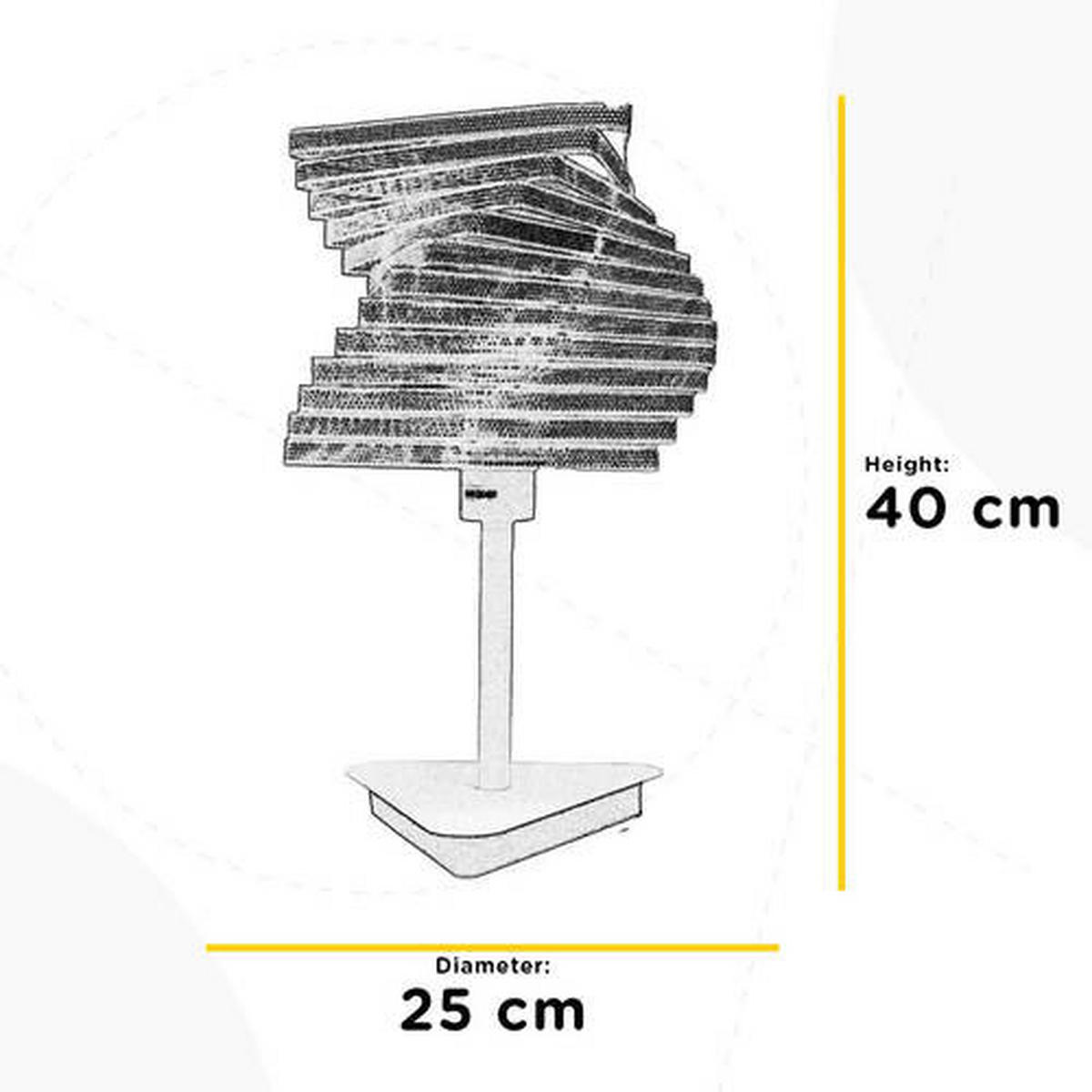 STOLNÍ LAMPA, E27, 25/40 cm  - bílá, Design, kov (25/40cm)