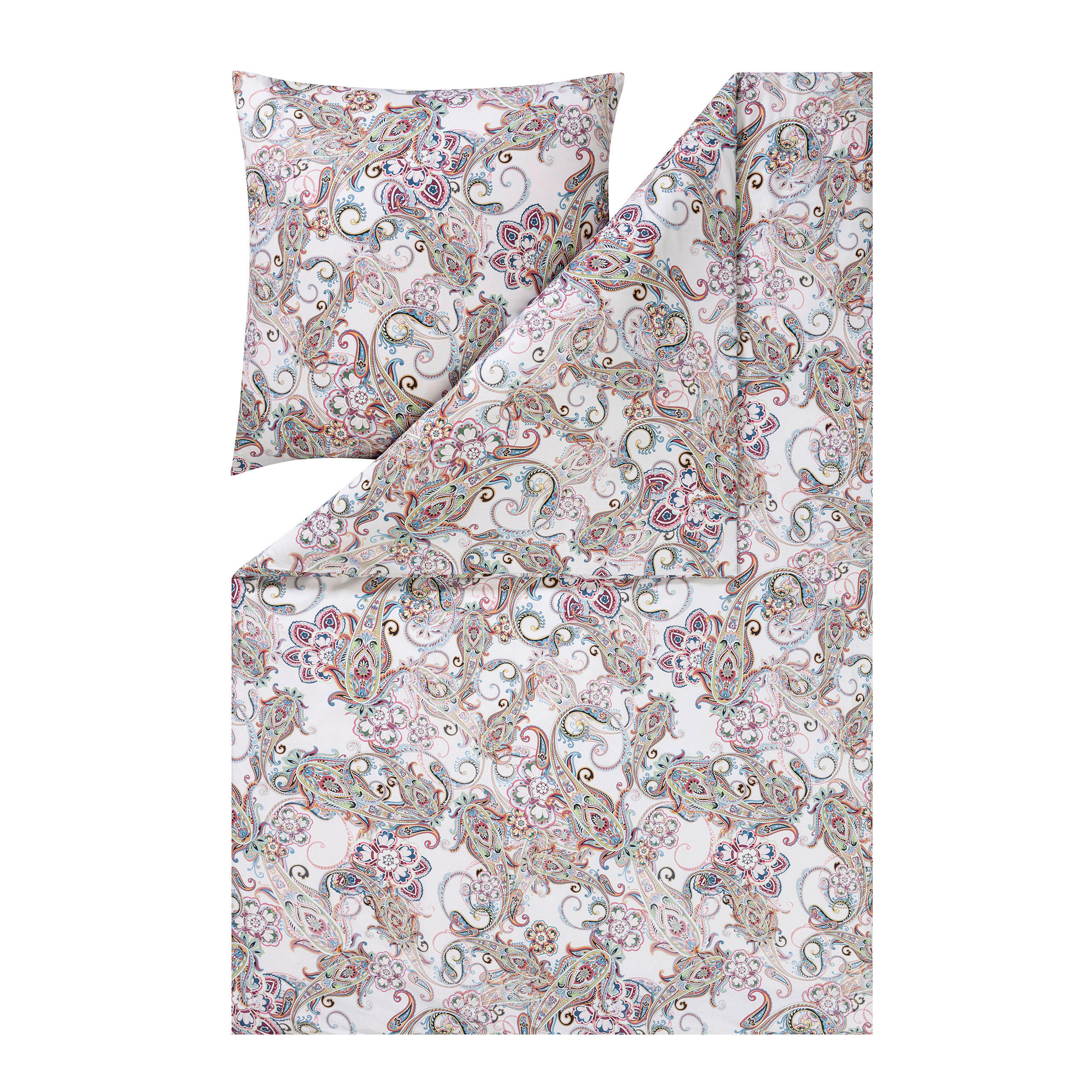 BETTWÄSCHE NatürlichEstella Makosatin 155/220 cm  - Rosa, Design, Textil (155/220cm) - Estella