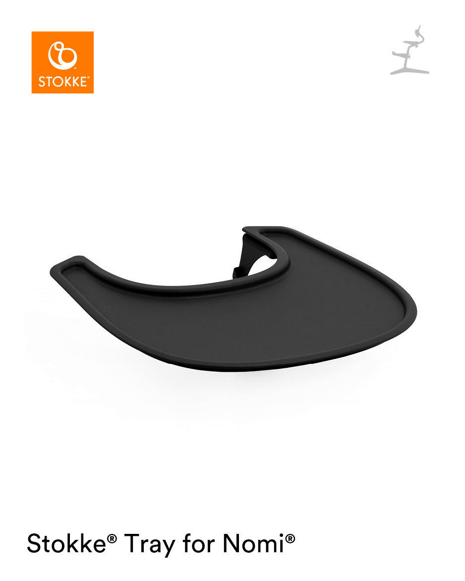 ESS- UND SPIELBRETT Nomi  - Schwarz, Basics, Kunststoff (44/43/9cm) - Stokke
