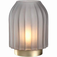 LED-TISCHLEUCHTE Silenzio   - Goldfarben/Grau, LIFESTYLE, Glas/Kunststoff (22cm) - Leonardo