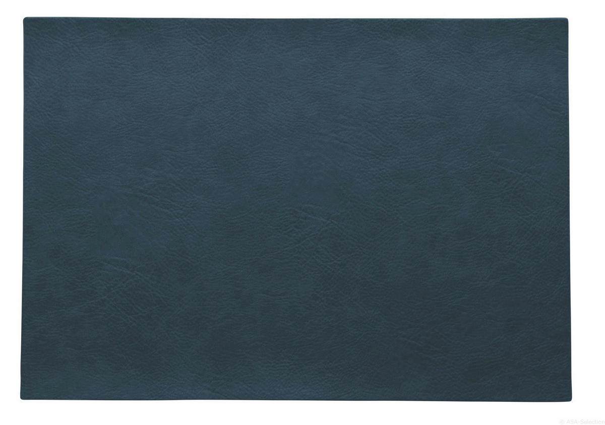 TISCHSET Vegan Leather Kunststoff Dunkelblau 46/33 cm  - Dunkelblau, Basics, Kunststoff (46/33cm) - ASA