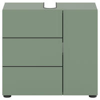 WASCHBECKENUNTERSCHRANK 60/57/34 cm  - Schwarz/Grün, MODERN, Holzwerkstoff/Kunststoff (60/57/34cm) - MID.YOU