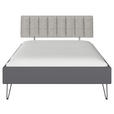 BETT 140/200 cm  in Grau  - Grau, Design, Holzwerkstoff/Textil (140/200cm) - Carryhome