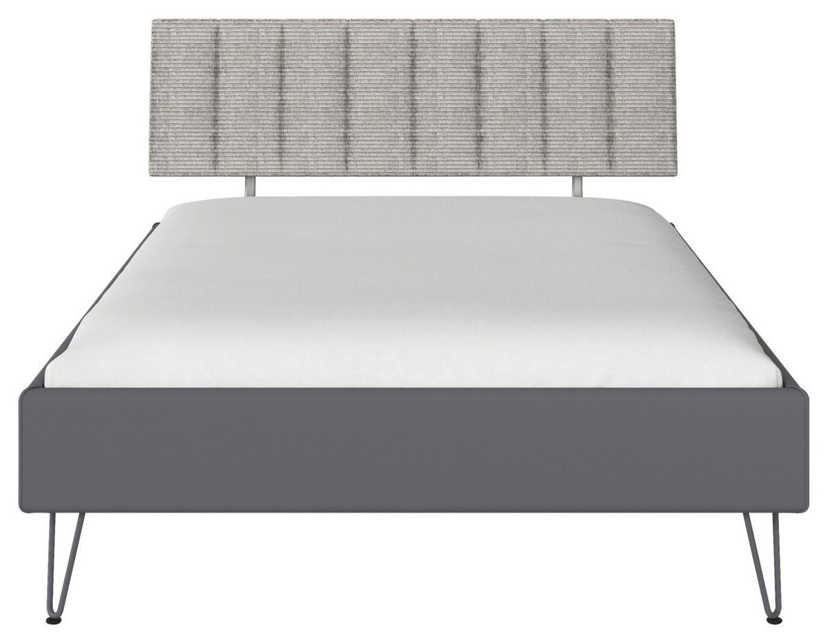 BETT 140/200 cm  in Grau  - Grau, Design, Textil/Metall (140/200cm) - Carryhome