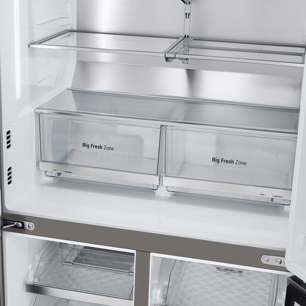 MULTI-DOOR 97,2/179,2/72,9 cm GMG960MBJE  - Edelstahlfarben, Trend, Glas/Kunststoff (97,2/179,2/72,9cm) - LG