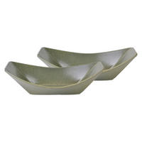 SCHÜSSELSET Streat Food 2-teilig 23,5/13,5 cm  - Grün, Basics, Keramik (23,5/13,5cm) - Creatable
