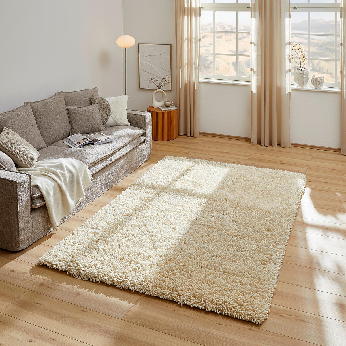 WOLLTEPPICH 130/190 cm Beige rechteckig  - Beige, Basics, Textil (130/190cm) - Linea Natura