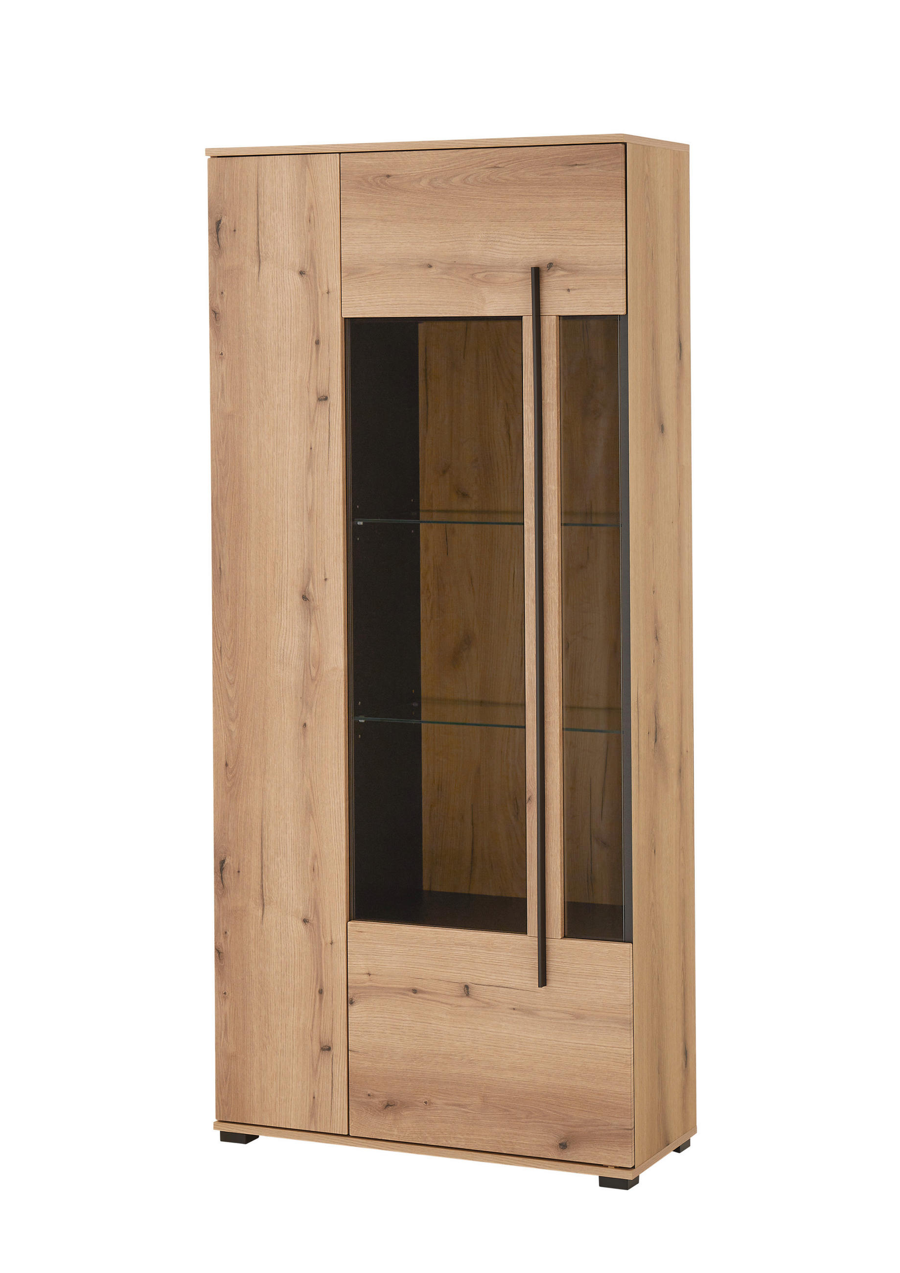 Livetastic Vitrine Eiche 90x200x37 cm