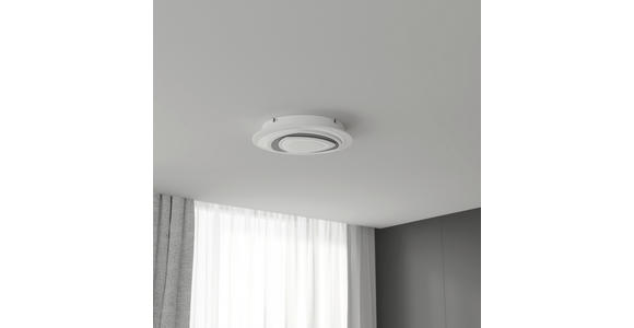 LED-DECKENLEUCHTE 50/5,5 cm   - Schwarz/Weiß, Design, Kunststoff/Metall (50/5,5cm) - Novel