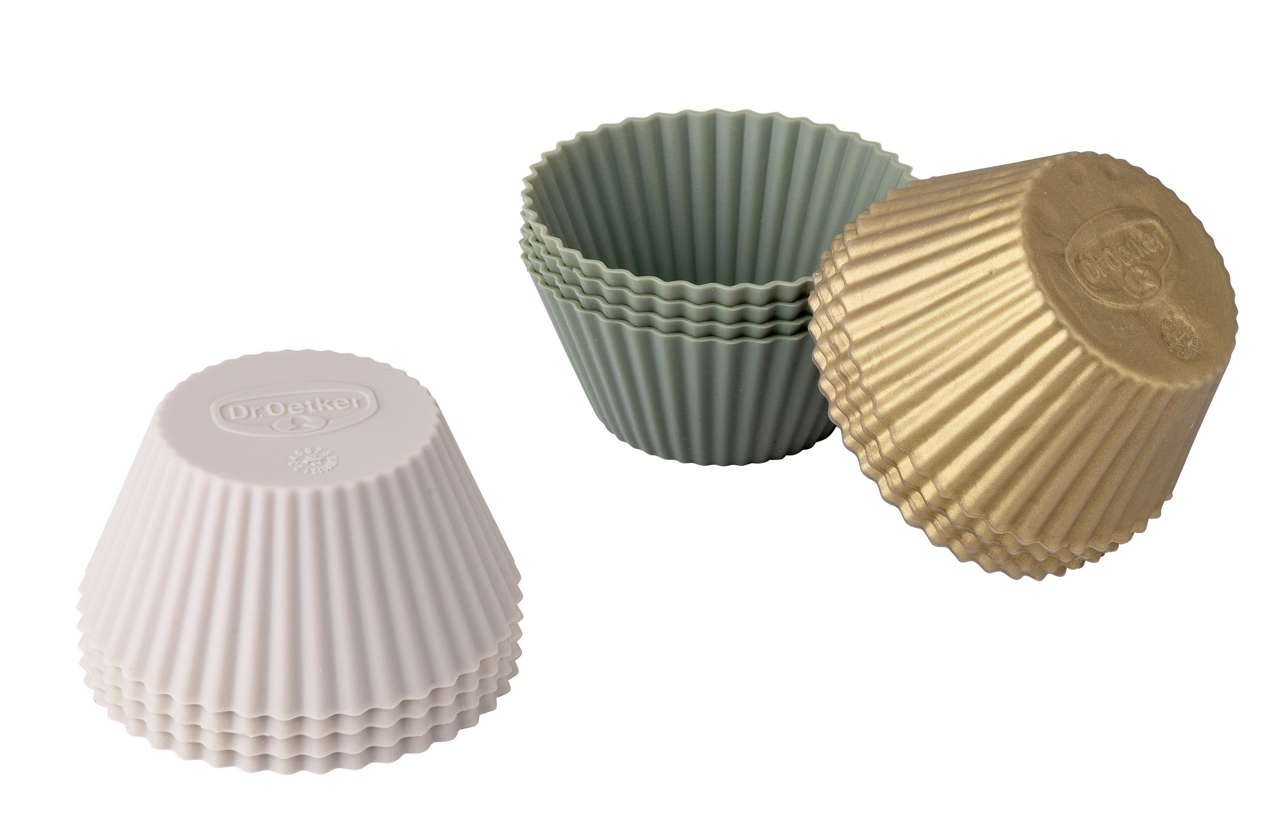 MUFFINFORM Dr. Oetker  - Beige/Goldfarben, Basics, Kunststoff (4cm) - Dr.Oetker