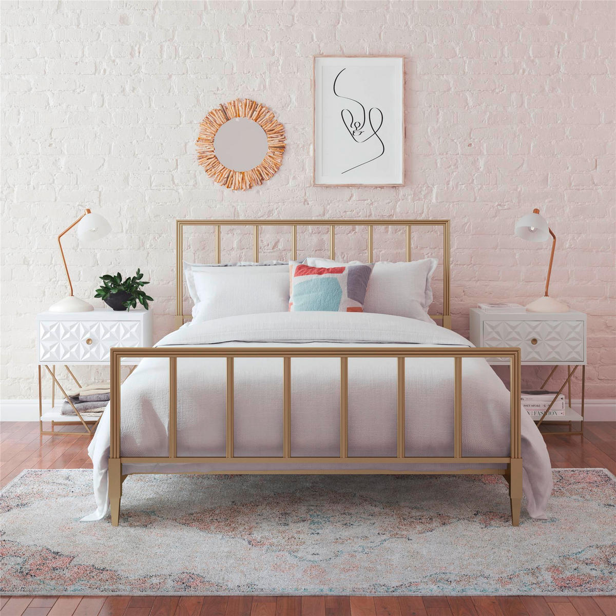 BEISTELLTISCH 59/42/68 cm Creme rechteckig  - Creme, Design, Holzwerkstoff/Metall (59/42/68cm) - MID.YOU