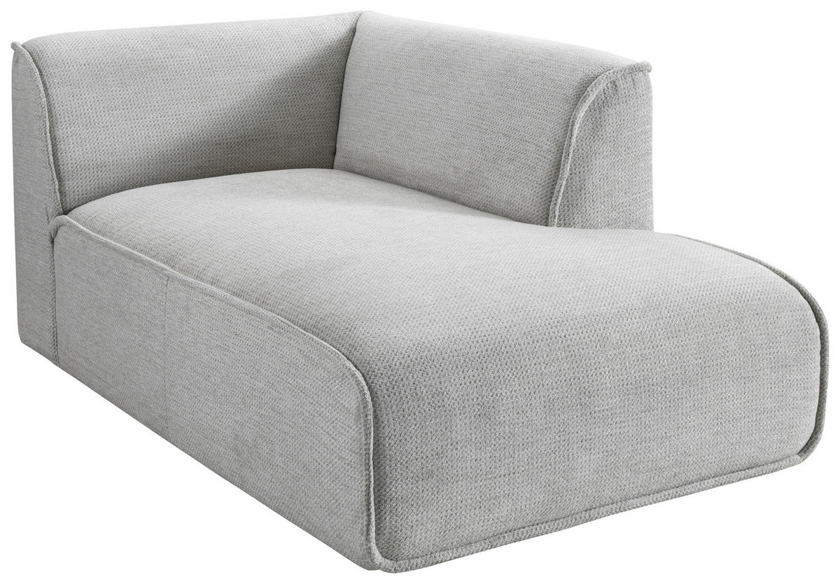 WOHNLANDSCHAFT Flachgewebe Naturfarben  - Schwarz/Naturfarben, Design, Kunststoff/Textil (211/368/165cm) - Lomoco