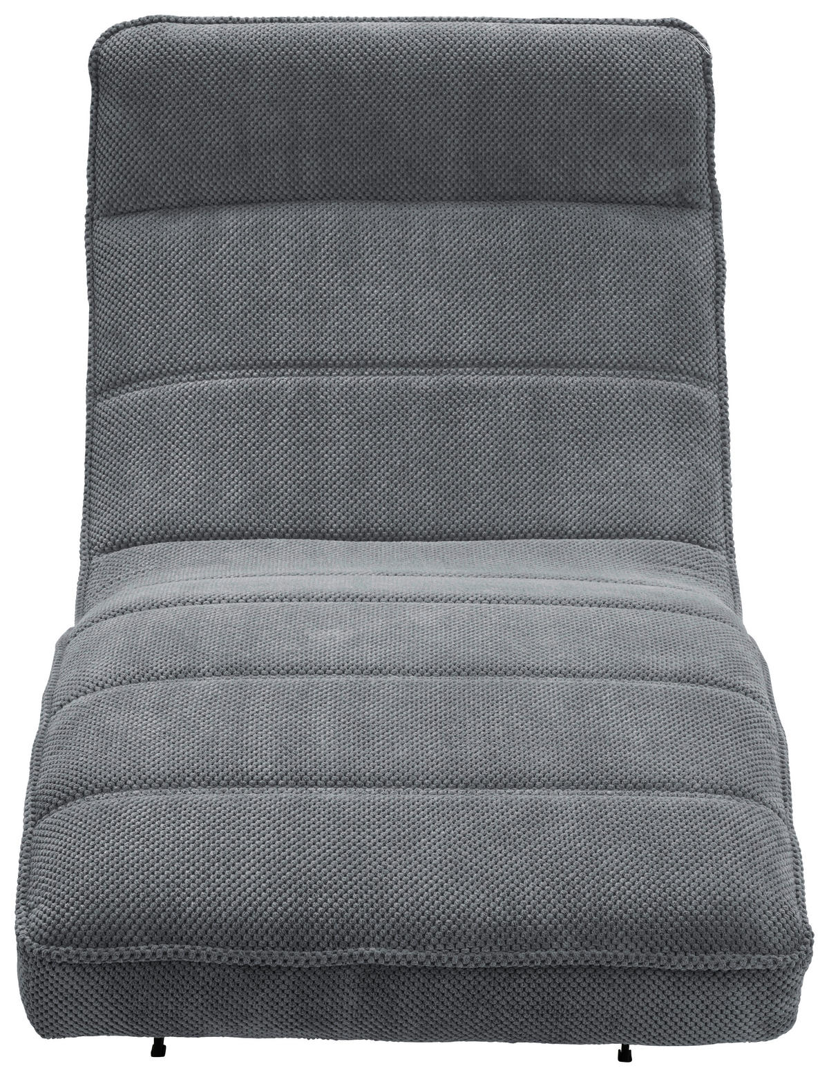RELAXLIEGE in Webstoff Grau  - Schwarz/Grau, Design, Textil/Metall (78/83/168cm) - Welnova