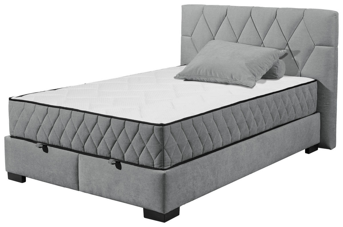 BOXBETT 140/200 cm  in Anthrazit  - Anthrazit/Schwarz, Modern, Holzwerkstoff/Kunststoff (140/200cm) - MID.YOU