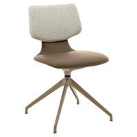 STUHL Echtleder Beige, Graubraun  - Beige/Graubraun, Design, Leder/Textil (50/87/56,5cm) - Musterring