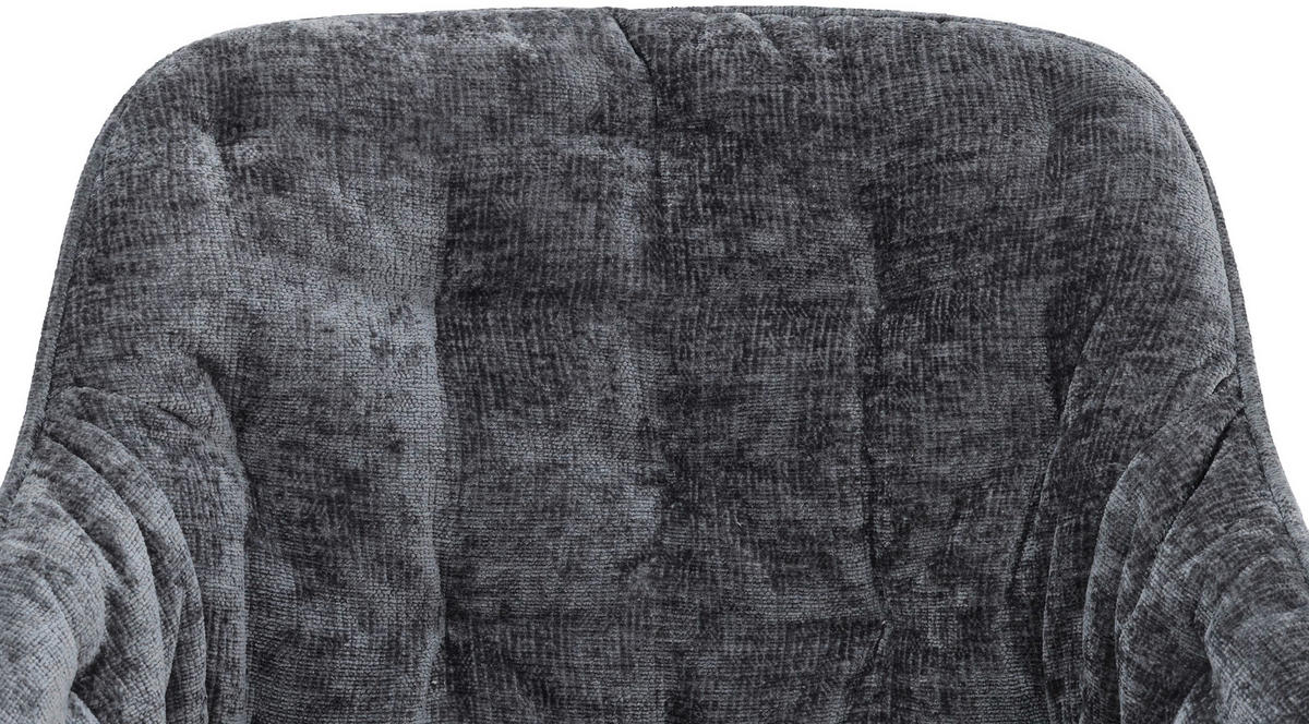 KAROSSZÉK szürke, fekete  - fekete/szürke, Modern, textil/fém (59,5/84/63,5cm) - Livetastic