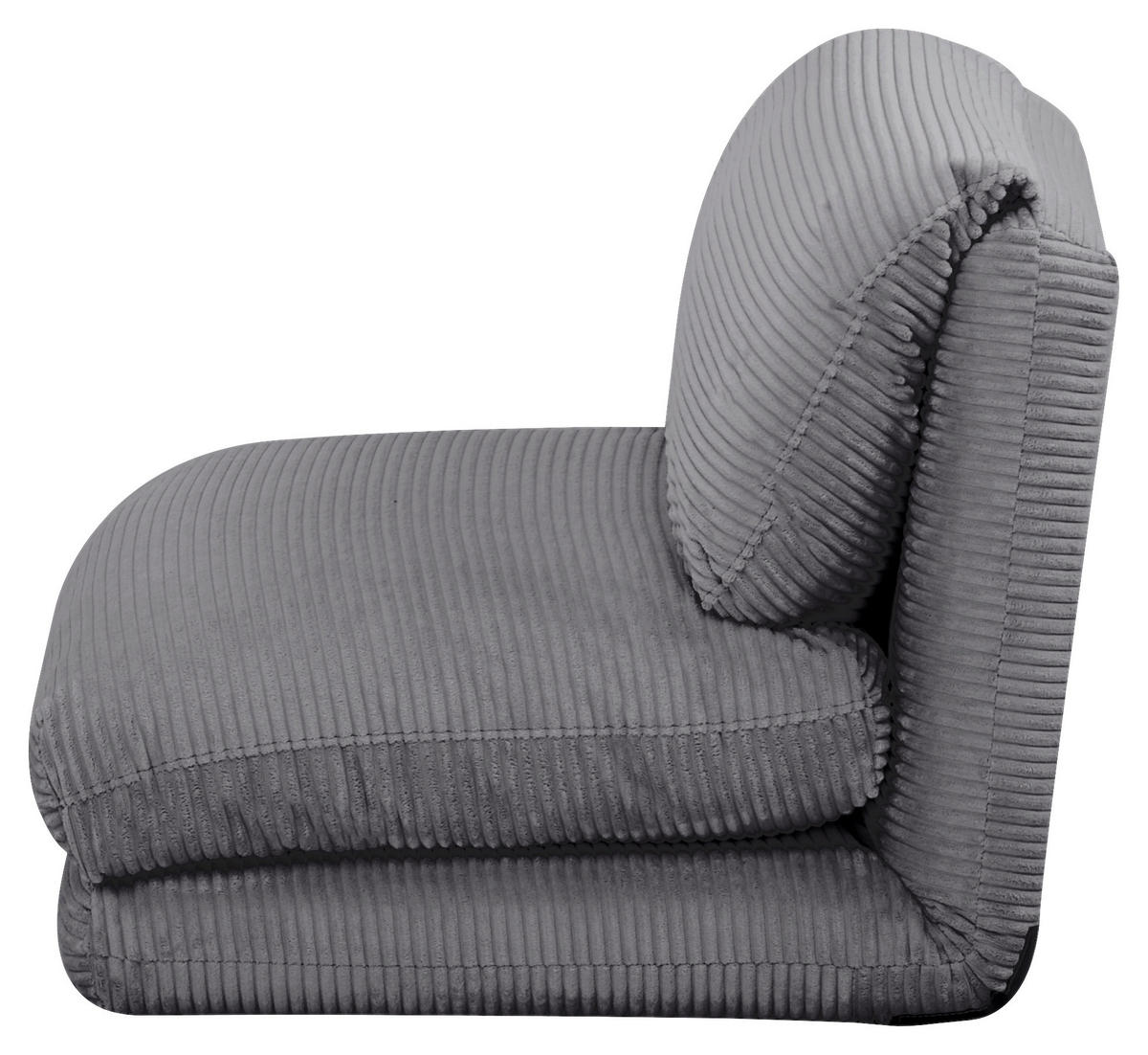 SCHLAFSESSEL in Cord Hellgrau  - Hellgrau, Design, Textil/Metall (82/58/78cm) - Livetastic