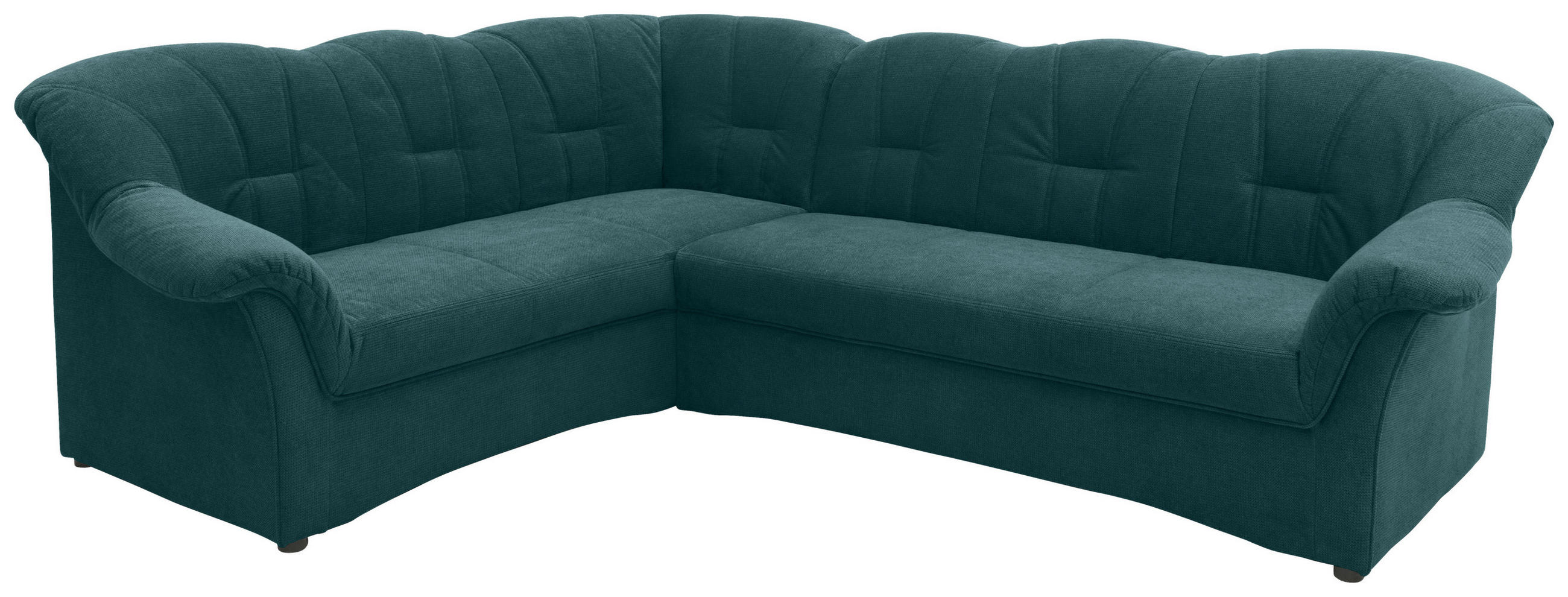 ECKSOFA in Mikrofaser Petrol 192/243 cm - Petrol/Schwarz, KONVENTIONELL, Kunststoff/Textil (192/243cm) - MID.YOU