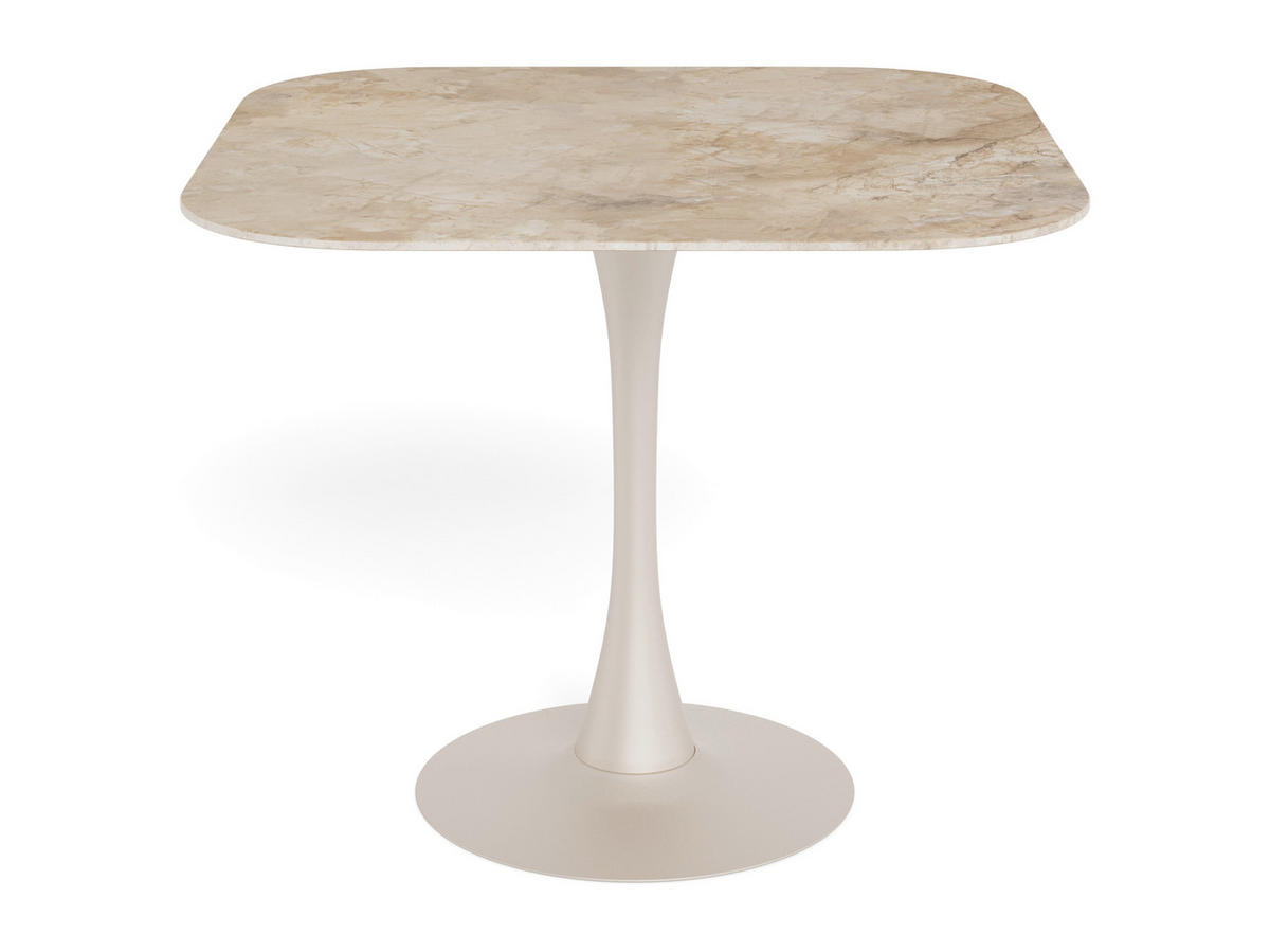 ESSTISCH in Metall, Keramik 90/90/75 cm  - Braun/Grau, MODERN, Keramik/Metall (90/90/75cm) - MID.YOU