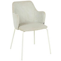 ARMLEHNSTUHL  Stoffauswahl Samt  - Beige/Creme, Design, Textil/Metall (53/85/58cm) - Novel