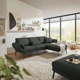 ECKSOFA  in Flachgewebe Grün Armteilverstellung, Relaxfunktion, Drehsitzfunktion  255-365/175-224 cm  - Schwarz/Grün, Design, Textil/Metall (255-365/175-224cm) - Dieter Knoll