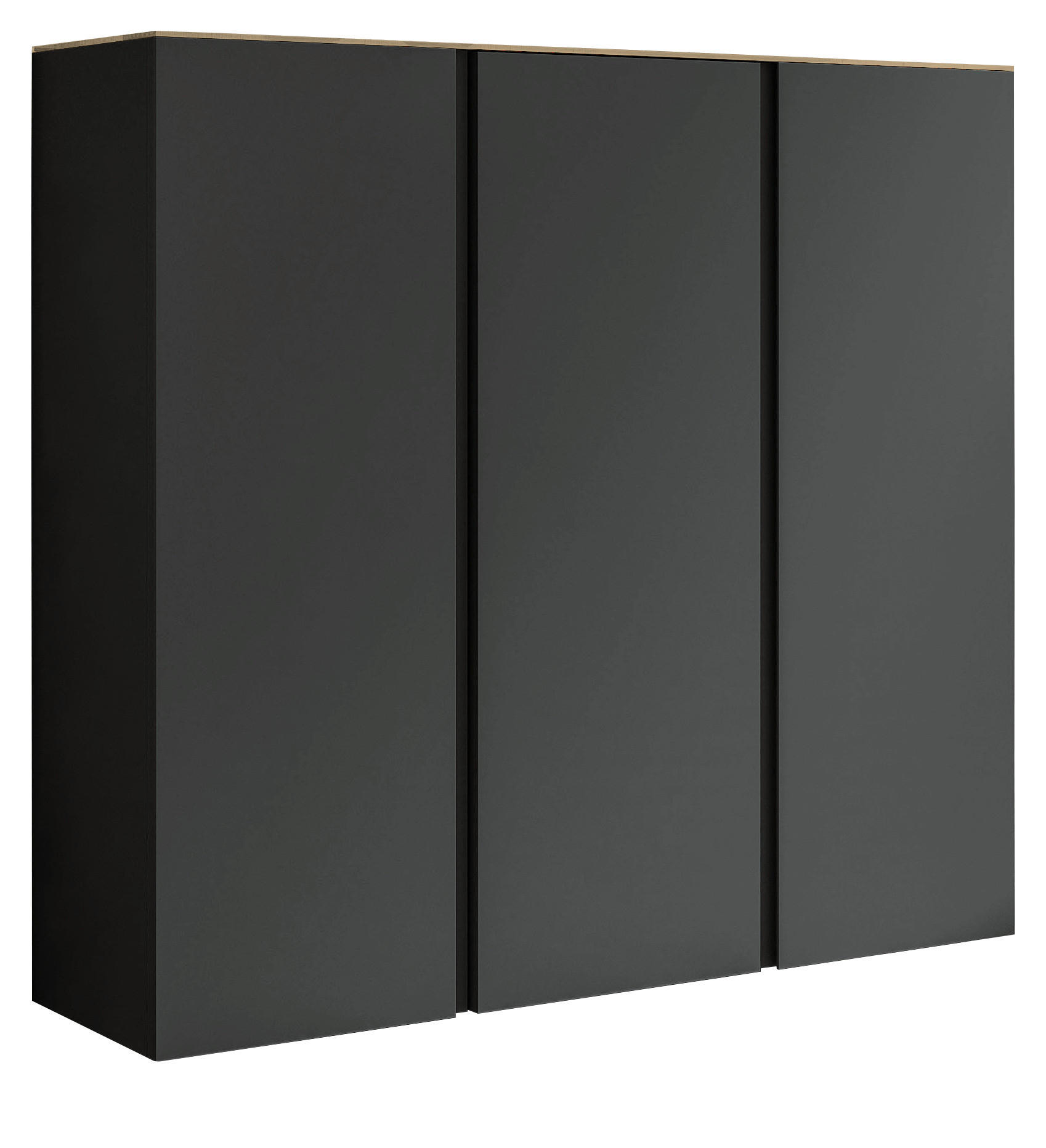 HÄNGESCHUHSCHRANK Anthrazit, Eichefarben  - Eichefarben/Anthrazit, Design, Holzwerkstoff (121/111/33cm) - Moderano