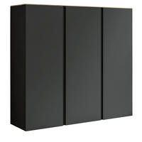 HÄNGESCHUHSCHRANK Gardasee  in 121/111/33 cm  - Eichefarben/Anthrazit, Design, Holzwerkstoff (121/111/33cm) - Moderano