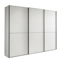 SCHWEBETÜRENSCHRANK 280/217/67 cm 3 Tür(en)-türig Weiß  - Schwarz/Weiß, MODERN, Holzwerkstoff/Metall (280/217/67cm) - Chameo