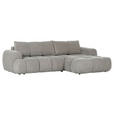 ECKSOFA Braun Flachgewebe  - Schwarz/Braun, KONVENTIONELL, Kunststoff/Textil (274/174cm) - Carryhome