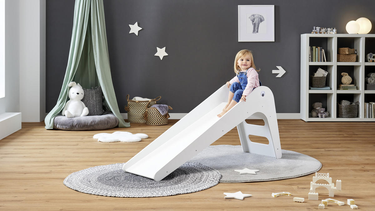 DEČJI TOBOGAN - bela, Osnovno, pločasti materijal (145/68/43cm) - My Baby Lou