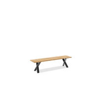 GARTENBANK 160/46/40 cm  in Teakfarben  - Anthrazit/Teakfarben, Design, Holz/Metall (160/46/40cm)