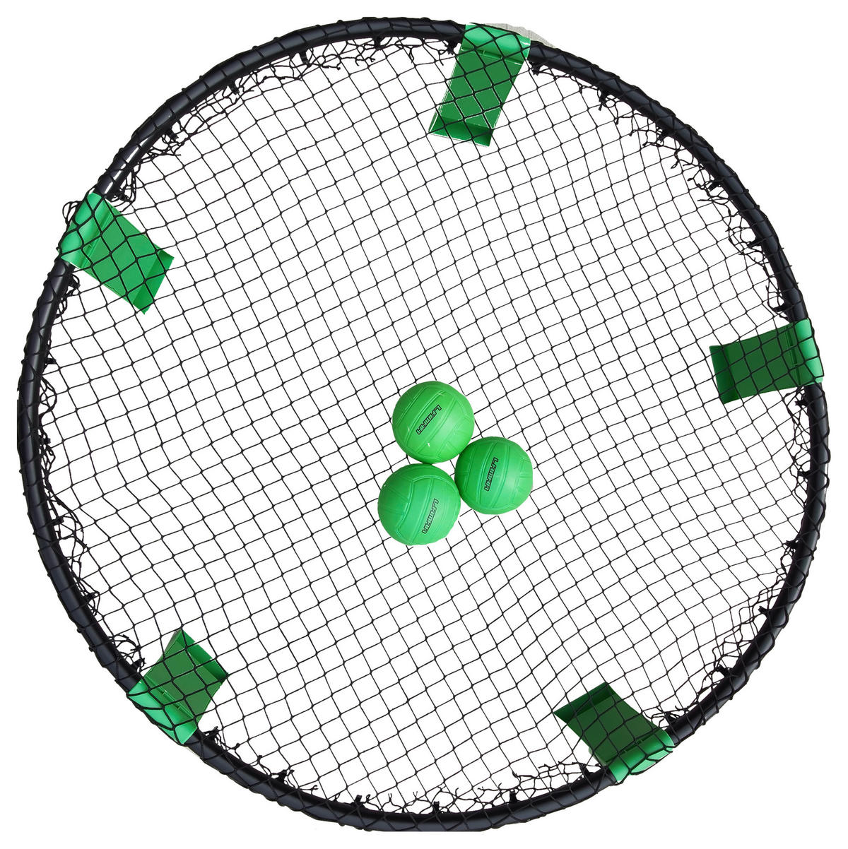 2 VS 2 VOLLEYBALLSPIEL LAMAR  - Schwarz/Hellgrün, KONVENTIONELL, Kunststoff (92/20,5cm)