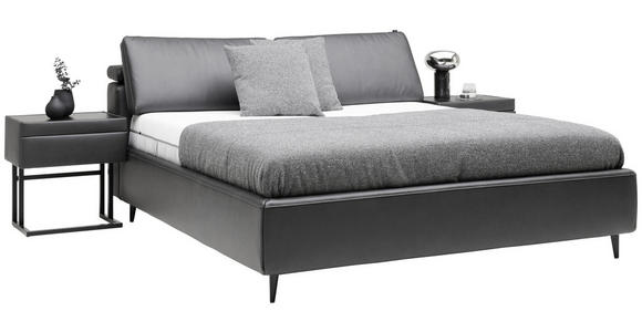 POLSTERBETT Matratze, Lattenrost Anthrazit 160/200 cm - Hellbraun/Anthrazit, Design, Holz/Textil (160/200cm) - Johann Jakob