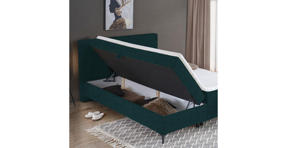 BOXBETT 140/200 cm in Opal - Opal/Schwarz, Design, Holz/Holzwerkstoff (140/200cm) - Xora