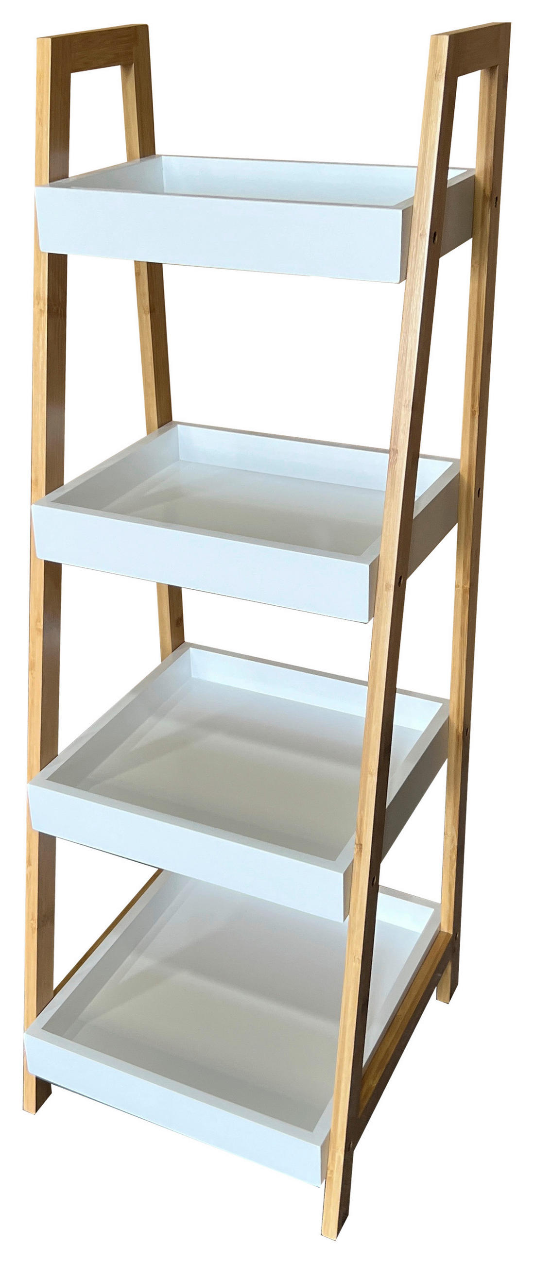 BADEZIMMERREGAL 34/98/35 cm  - Naturfarben/Weiß, Design, Naturmaterialien/Holzwerkstoff (34/98/35cm) - MID.YOU