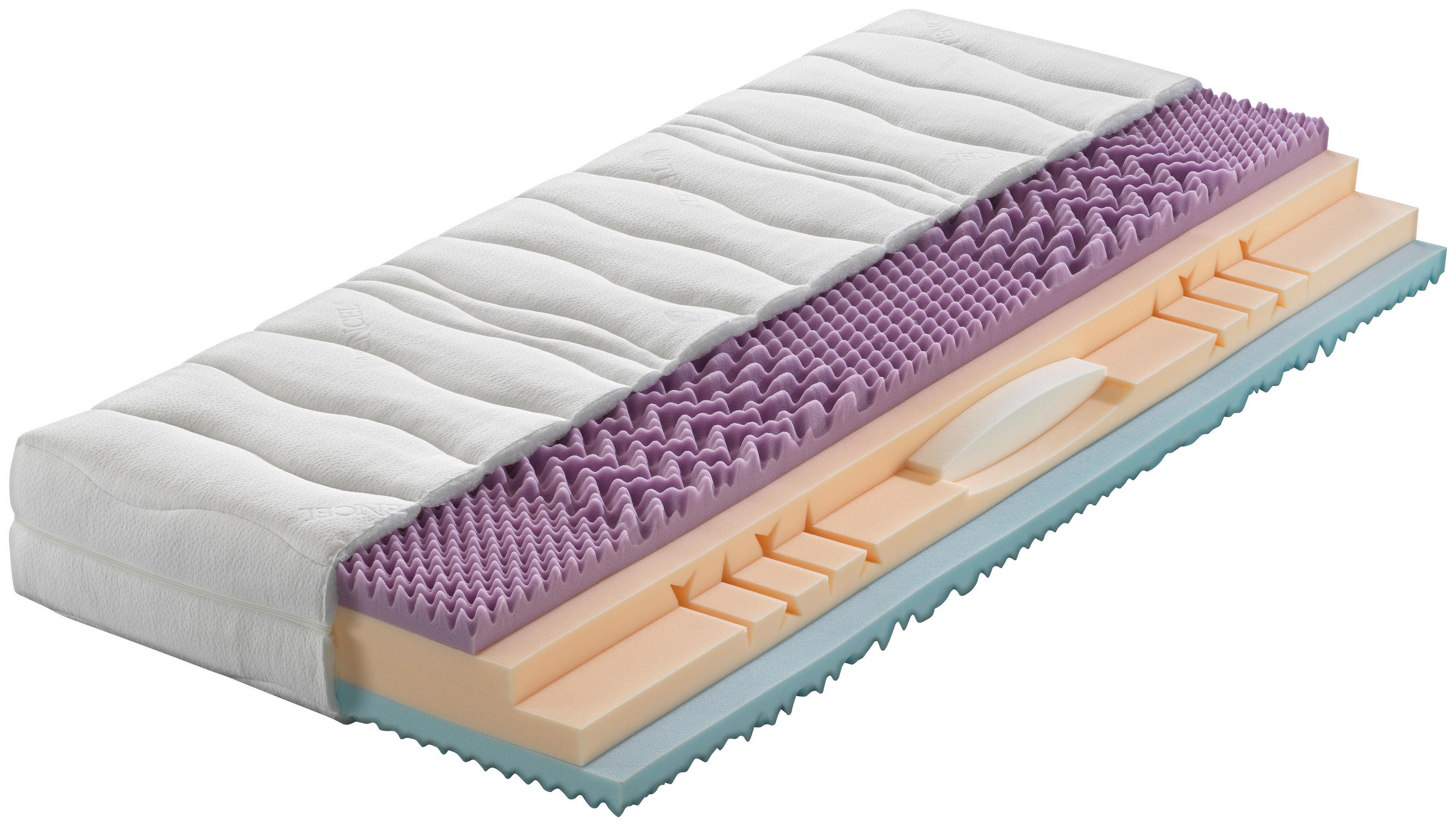 LEŽIŠČE IZ HLADNE PENE 140/200 cm  - bela, Basics, tekstil (140/200cm) - Optimo