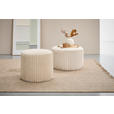HOCKER Cord Creme  - Creme, Design, Textil (59/36/59cm) - Xora