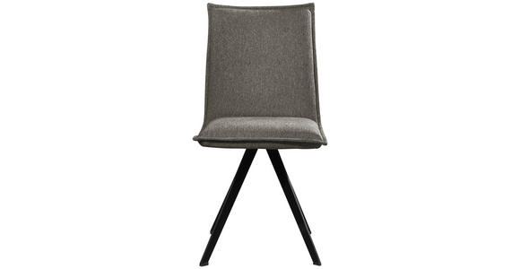 STUHL Webstoff Dunkelgrau, Schwarz Buche massiv - Dunkelgrau/Schwarz, Basics, Holz/Textil (46/91/61cm) - Carryhome