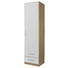 DREHTÜRENSCHRANK in Weiß, Eichefarben - Eichefarben/Silberfarben, Design, Holzwerkstoff/Kunststoff (47/197/54cm) - Carryhome DREHTÜRENSCHRANK in Weiß, Eichefarben - Eichefarben/Silberfarben, Design, Holzwerkstoff/Kunststoff (47/197/54cm) - Carryhome