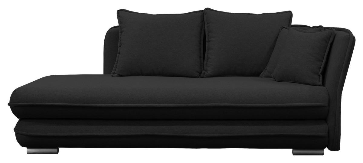 LIEGE in Flachgewebe Schwarz  - Silberfarben/Schwarz, Design, Kunststoff/Textil (224/84/99/107cm) - MID.YOU