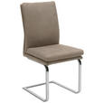 SCHWINGSTUHL  Lederauswahl, Stoffauswahl Mikrofaser  - Taupe/Chromfarben, Design, Textil/Metall (47/100/64cm) - Novel