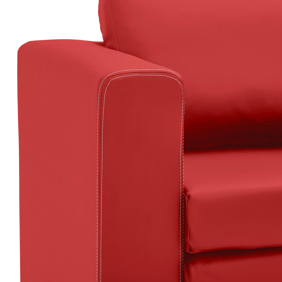 SCHLAFSOFA in Textil Rot  - Weiss/Rot, Design, Kunststoff/Textil (150/78/70cm) - Livetastic