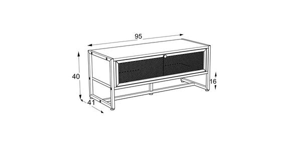 SCHUHBANK 95/40/41 cm  - Weiß, MODERN, Holz/Metall (95/40/41cm) - Novel