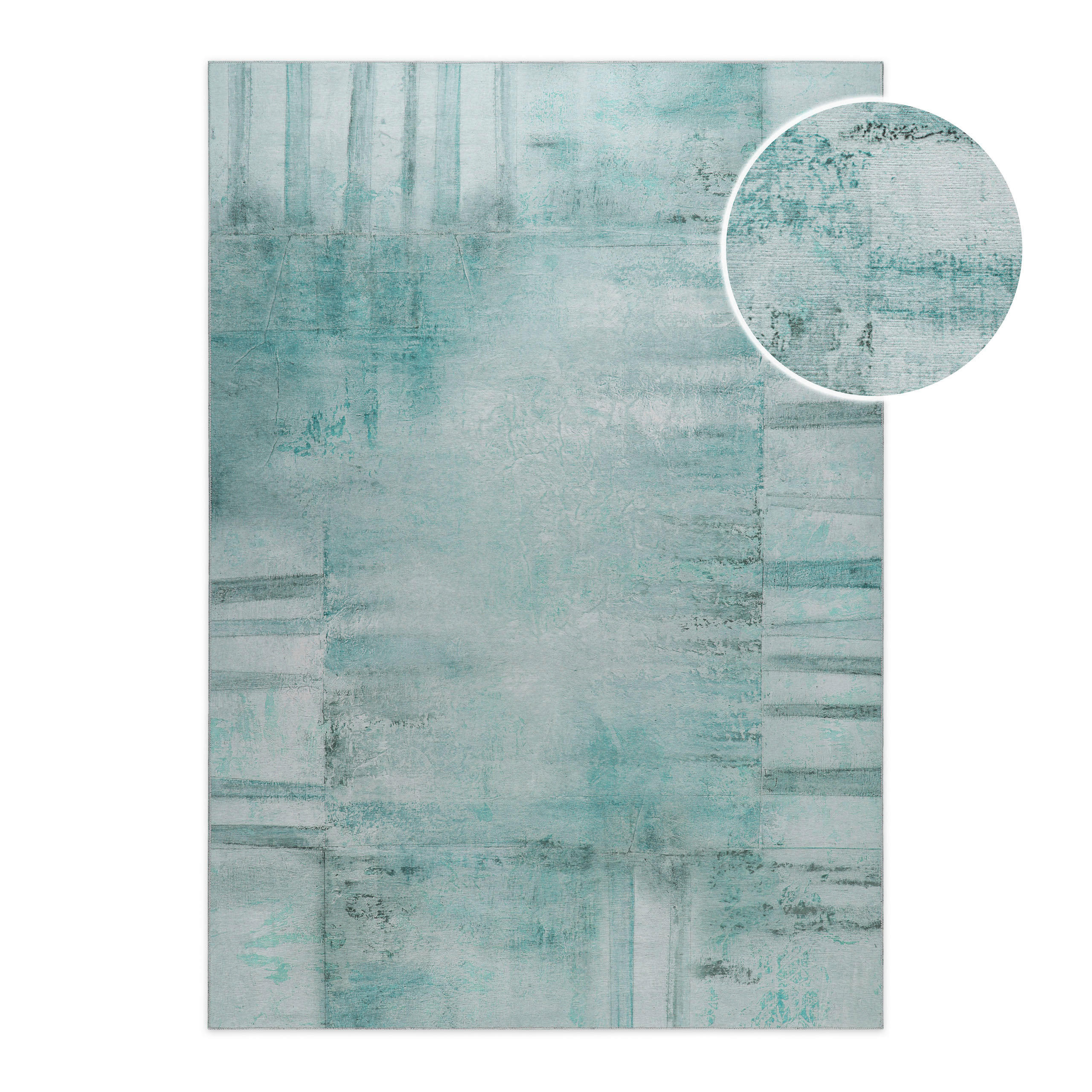FLACHWEBETEPPICH  Wohnzimmer 70/120 cm Maui Türkis, Pastellblau rechteckig  - Türkis/Pastellblau, KONVENTIONELL, Textil (70/120cm) - Esprit
