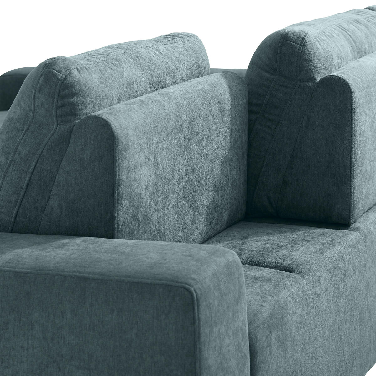 ECKSOFA in Flachgewebe Grün  - Grün, Design, Textil/Metall (188/260cm) - Hom`in