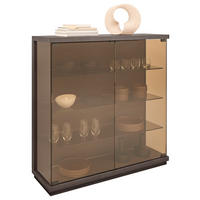 VITRINE Eiche dunkel  117/128/38 cm  - Eiche dunkel, Design, Glas/Holz (117/128/38cm) - Emilio Belluti