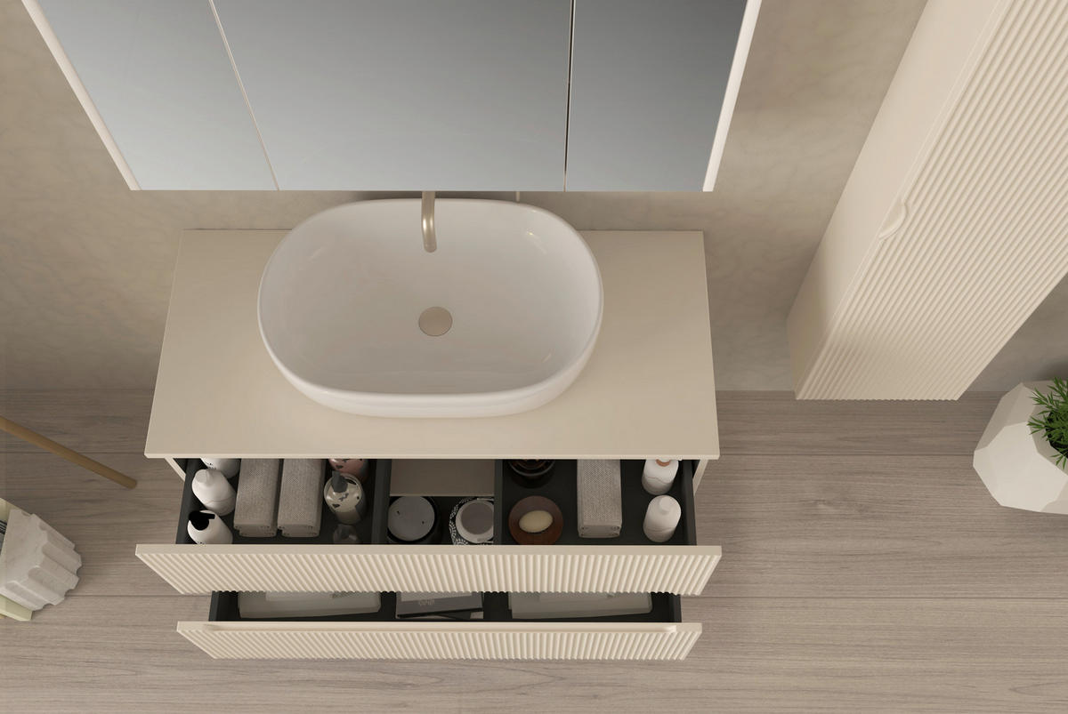 MOSDÓ ALATTI SZEKRÉNY 80/56/46 cm  - Basics, faalapú anyag/kerámia (80/56/46cm)