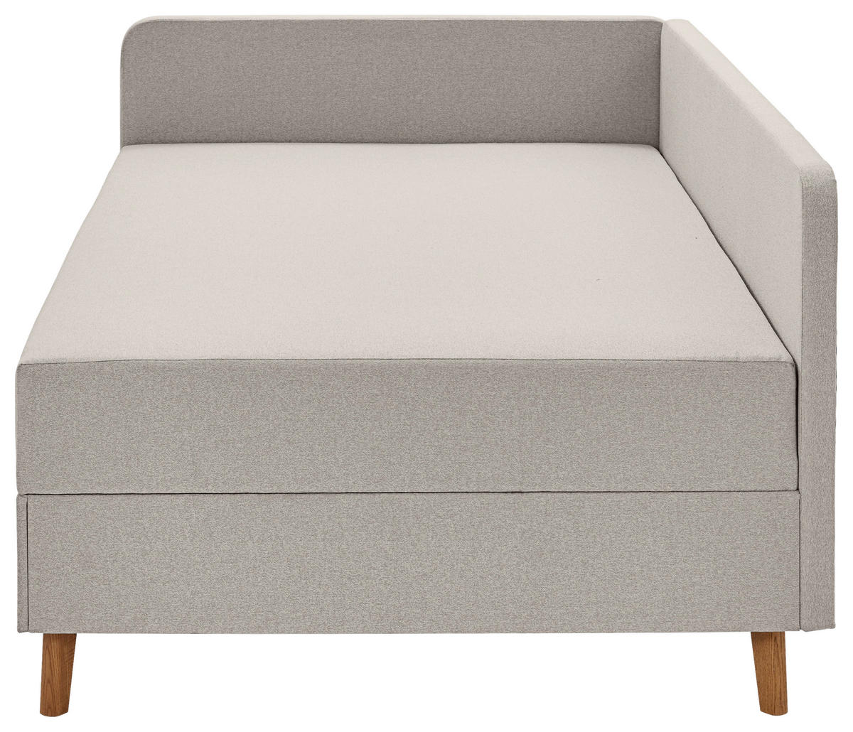 LIEGE Flachgewebe Taupe  - Taupe/Eichefarben, Design, Holz/Textil (90/200cm) - home24